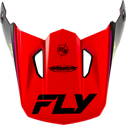 Fly Racing Kinetic Rally Helmet Visor Red, Black & White – Size XS/S
