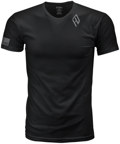 HARDDRIVE SHIELD TEE BLACK/WHITE 3X