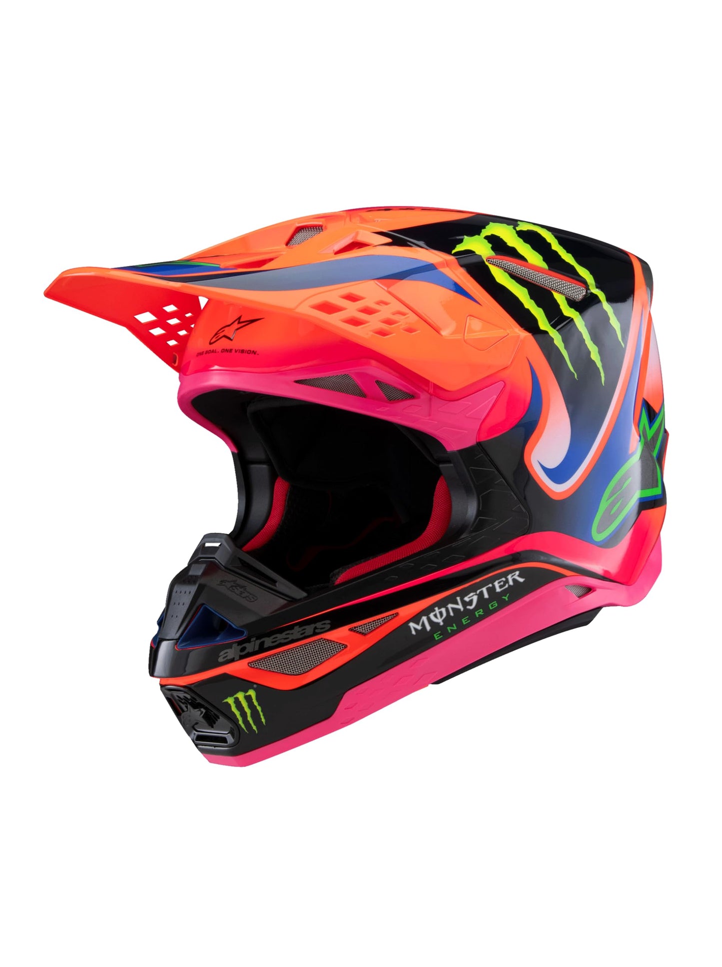 Alpinestars - S-M10 Deegan Helmet Orng Flo/Prpl/Pnk Fluo Sm (8300425-433- S)