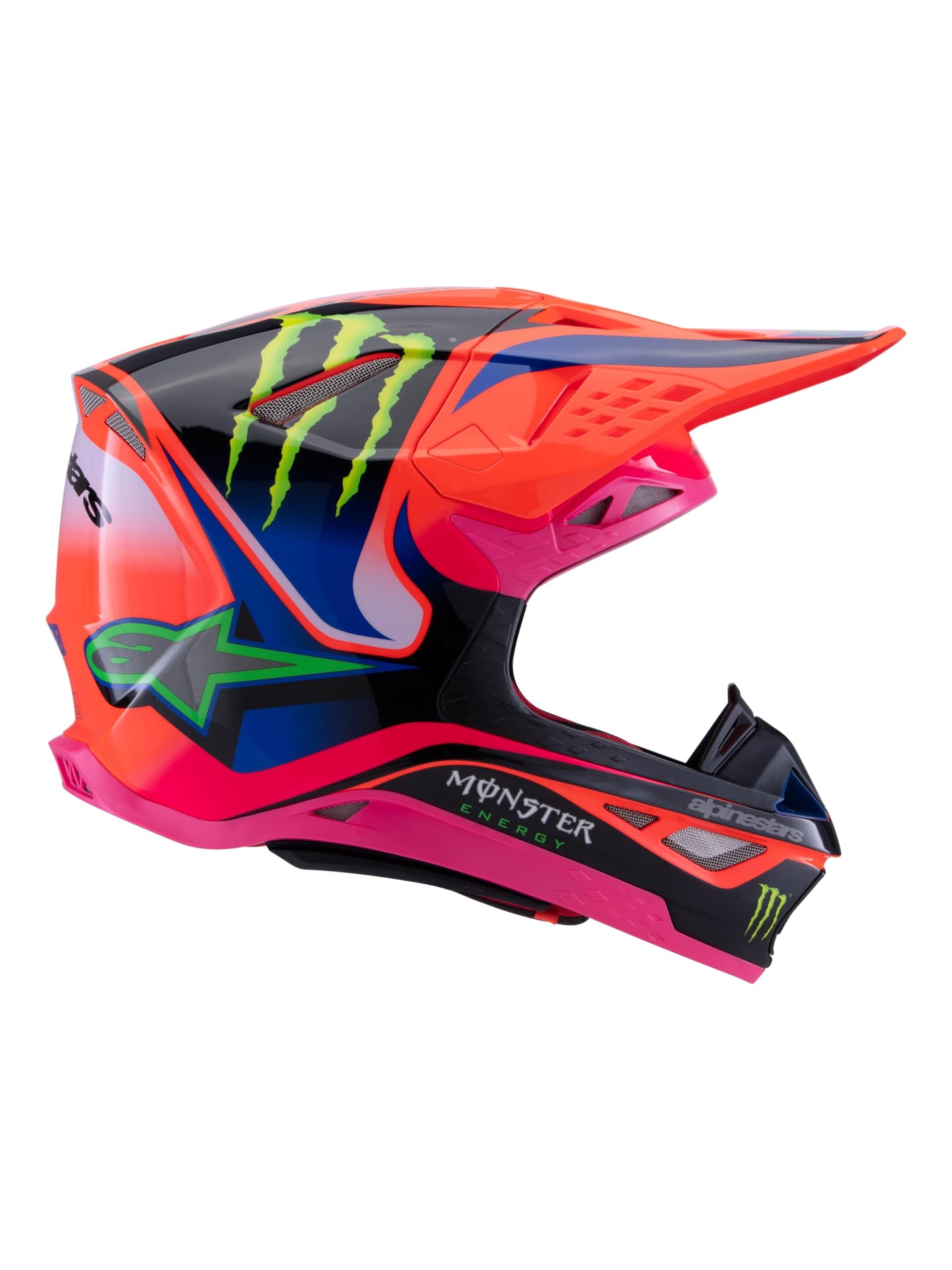 Alpinestars - S-M10 Deegan Helmet Orng Flo/Prpl/Pnk Fluo Sm (8300425-433- S)