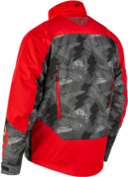 Fly Racing Youth SNX Pro Jacket Red/Black YXS – Weatherproof Snowmobile Outerwear with Insulation and Safety Features