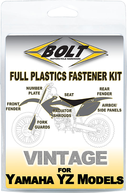 Bolt YAM-9395103 Full Plastic Fastener Kit for Yamaha YZ125 and YZ250 (1993-1995)