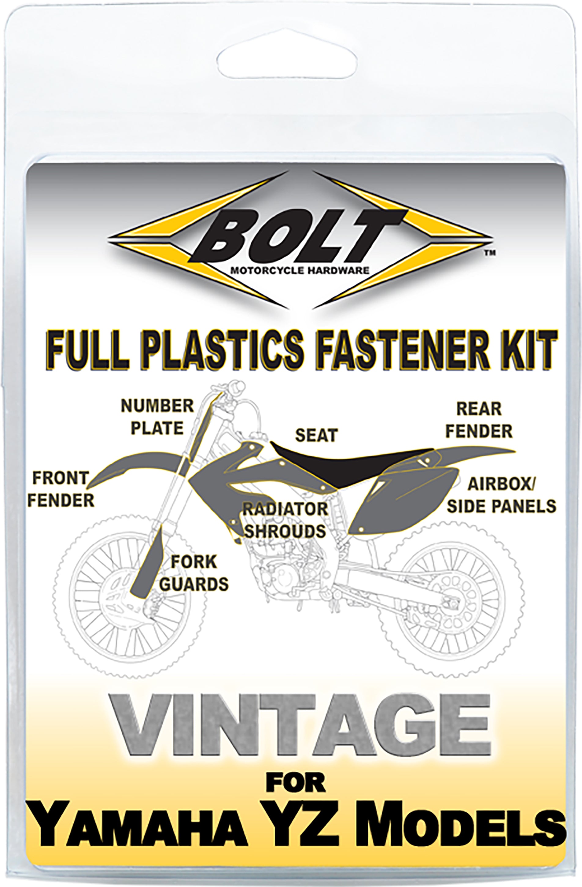 BOLT Full Plastic Fastener Kit for Yamaha YZ Models – OEM Quality Fasteners and Bushings