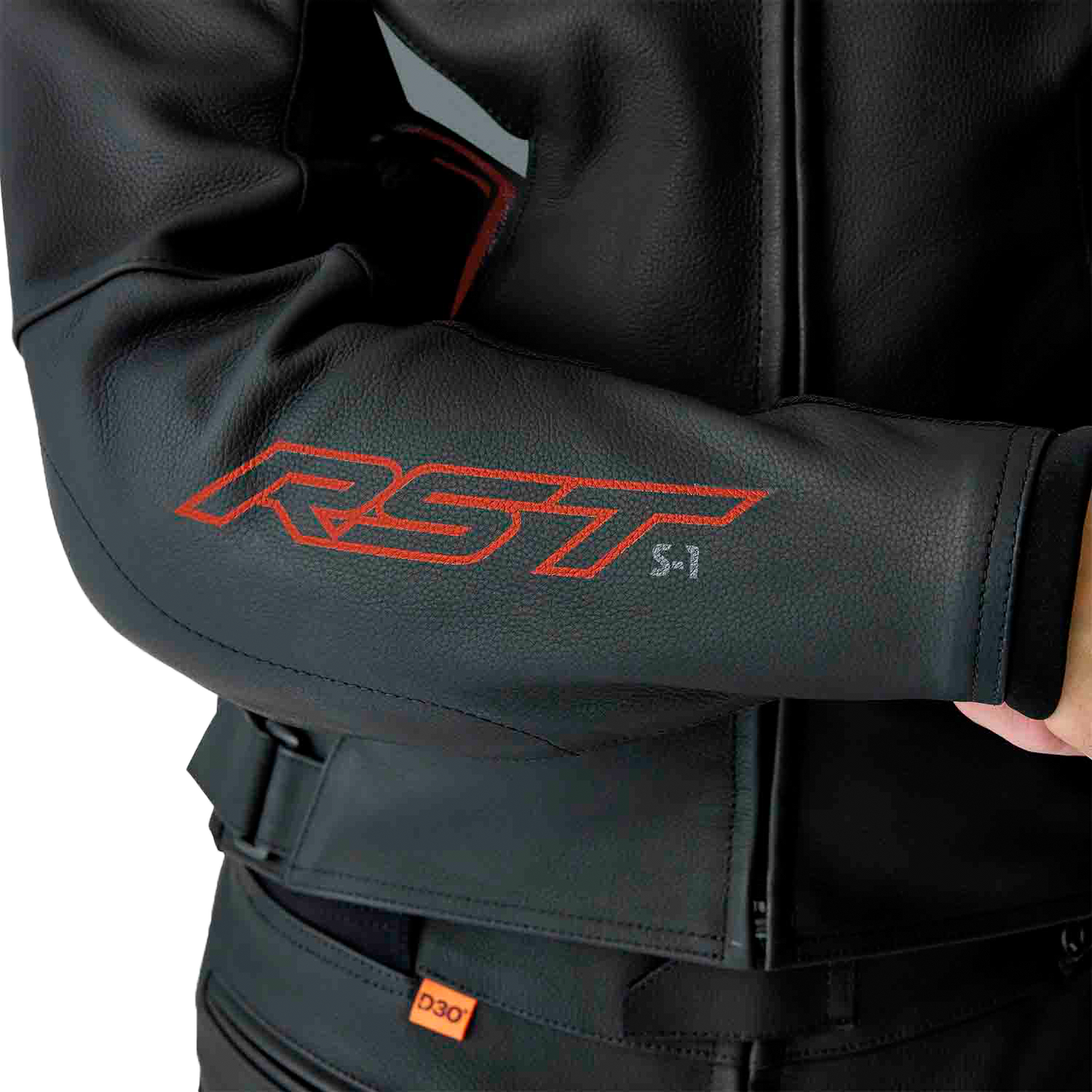 RST S1 D3o Leather Jacket Black, Gray & Red XL – Stylish Motorcycle Gear