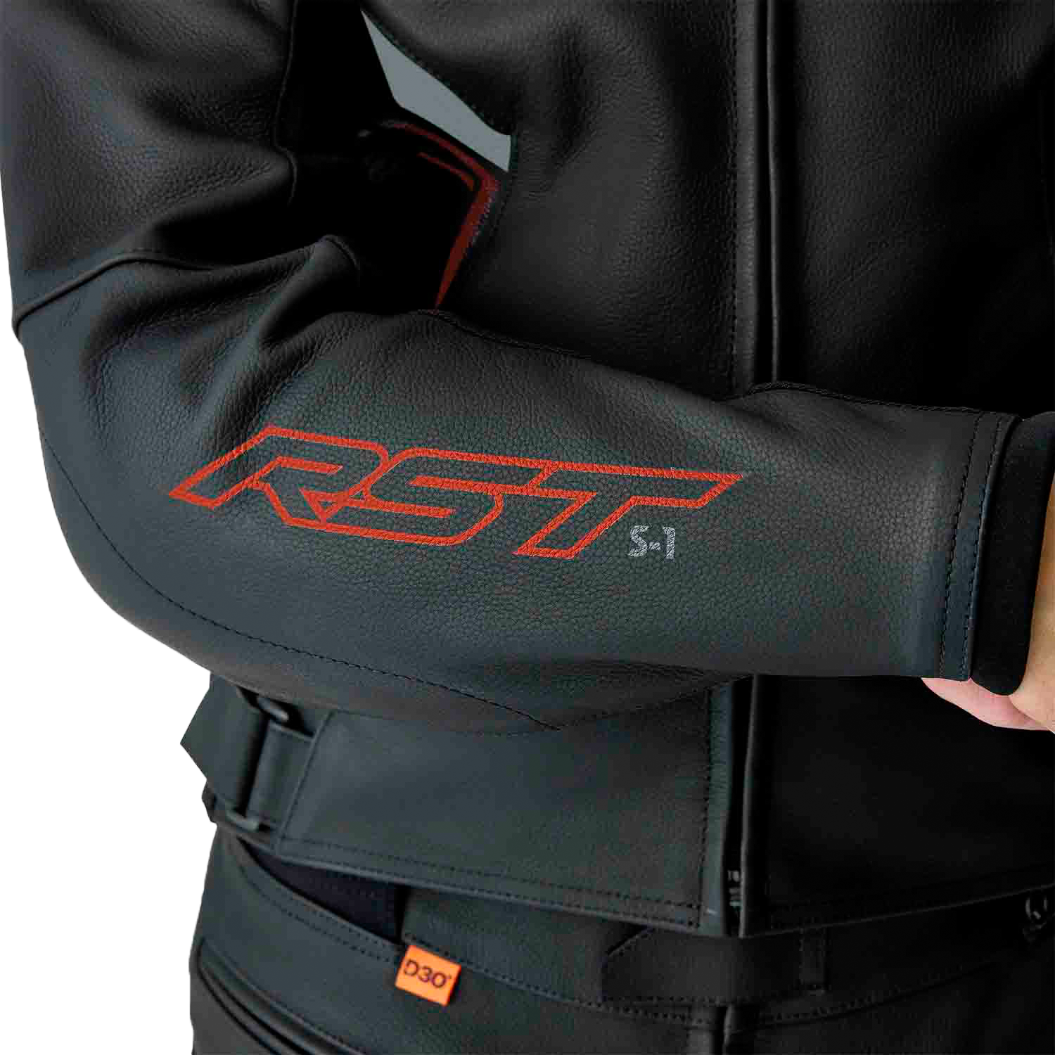 RST S1 D3o Leather Jacket Black, Gray & Red XL – Stylish Motorcycle Gear