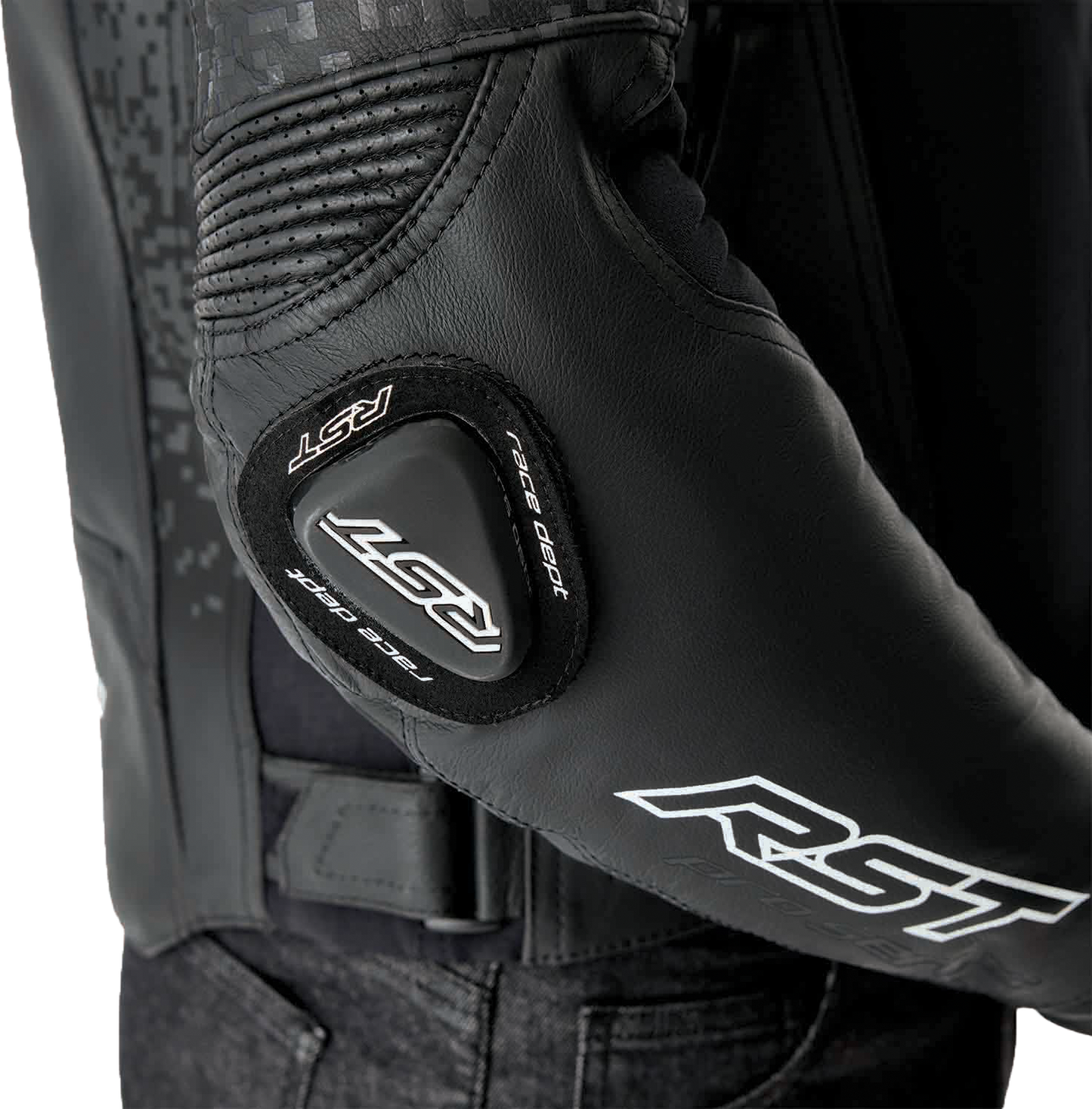 RST Supersport K D3O Leather Motorcycle Jacket - Black, Large