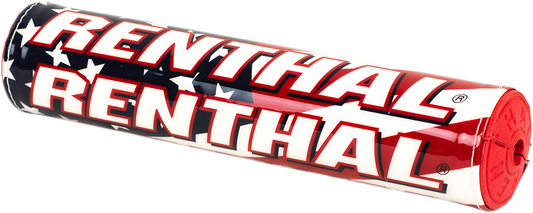 Renthal SX Crossbar Pad - 10-Inch USA Flag P319 with Impact-Resistant Foam