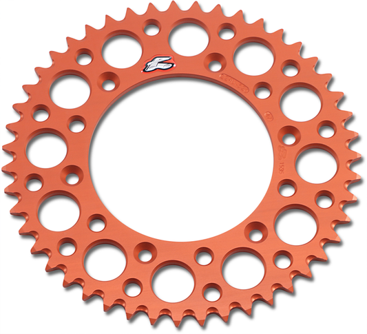 RENTHAL 47-Tooth Aluminum Rear Sprocket - Orange 224U-520-47GPOR