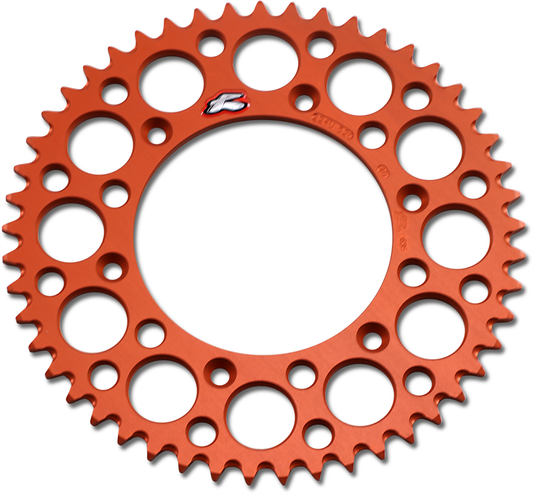 RENTHAL 49-Tooth Aluminum Rear Sprocket - Orange, Part Number 224U-520-49GPOR