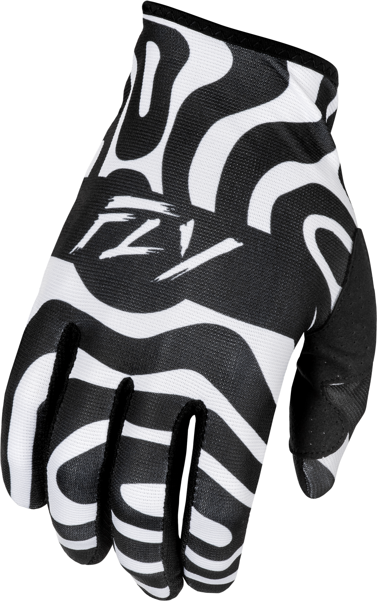 Fly Racing Lite Gloves Abyss White/Black 3X – Lightweight Race Gloves with Touch Screen Compatibility