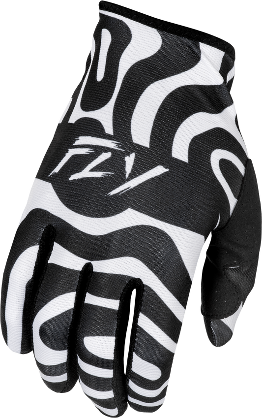 Fly Racing Lite Gloves Abyss White/Black 3X – Lightweight Race Gloves with Touch Screen Compatibility