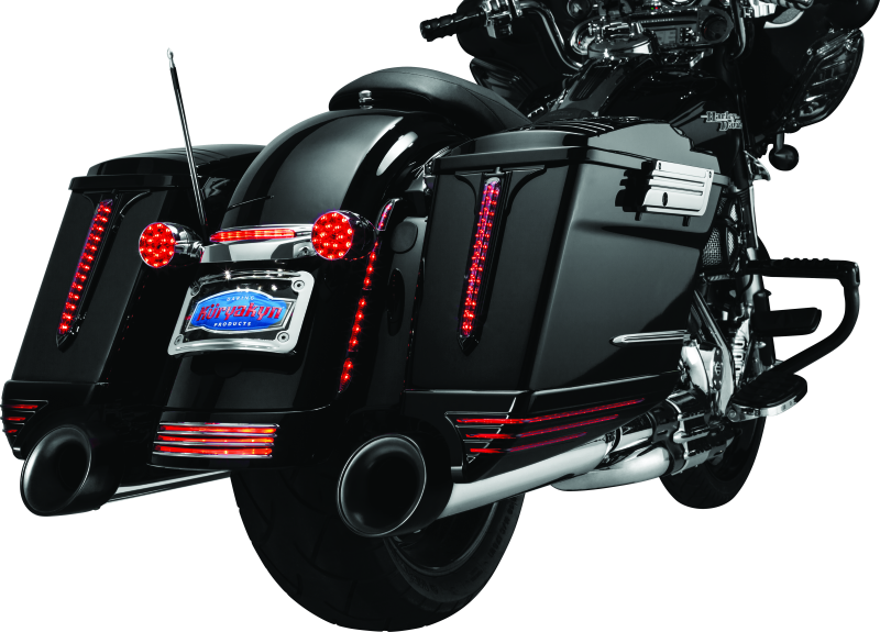Kuryakyn Rear Fender Accents for Harley Davidson FLHX and FLTRX Models in Chrome