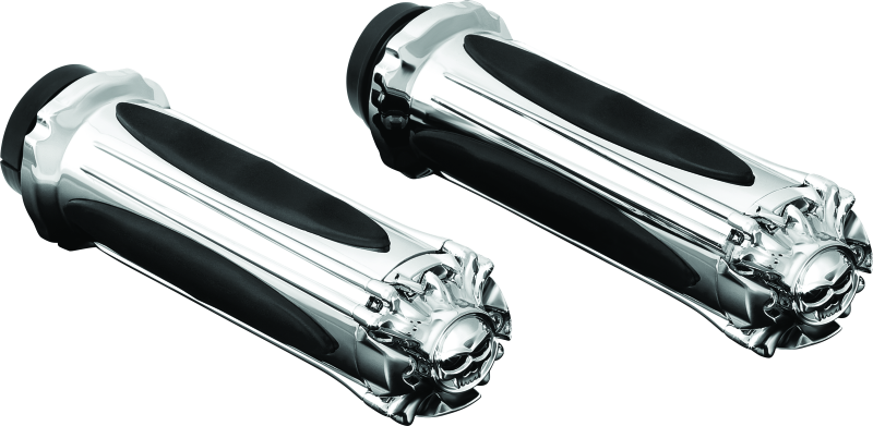 Kuryakyn Zombie Grips Without Throttle Boss for Throttle-By-Wire Chrome - Part Number KUR6298