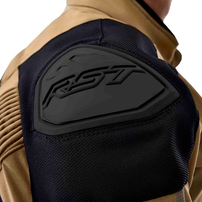 RST Ps Adventure D3O Jacket Sand/Black Textile - All-Weather Touring Motorcycle Jacket with Removable Thermal and Waterproof Layers