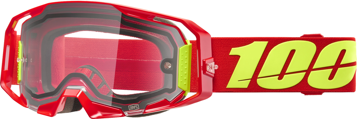 100-Percent Armatic Enduro Moto Goggle with Clear Lens - High Impact Resistant, Quick-Release Design