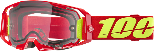 100-Percent Armatic Enduro Moto Goggle with Clear Lens - High Impact Resistant, Quick-Release Design