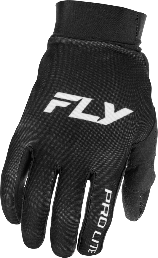 FLY RACING YOUTH PRO LITE GLOVES BLACK/WHITE YL'YL