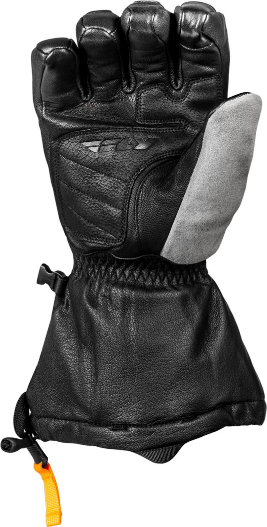 Fly Racing Glacier Gloves Black/Grey/Orange Medium with Hydraguard Weatherproof Technology