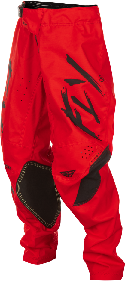 Fly Racing Kinetic Stoke Pant in California/Nevada Red and Black, Size 18