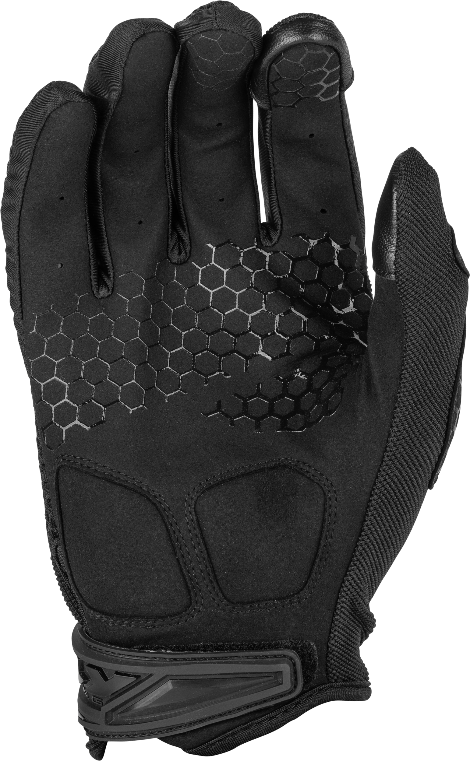 Fly Racing CoolPro Glove Black Large - Reinforced Clarino Palm & Touchscreen Compatibility