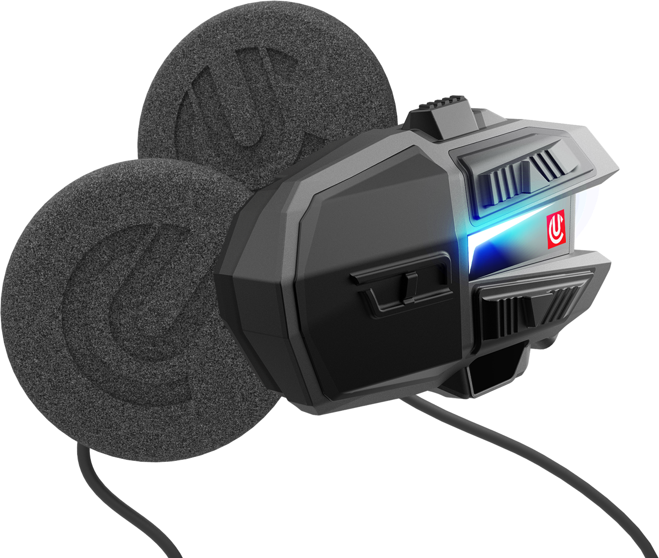 UCLEAR Motion HDX-V Single Kit Helmet Audio System with Crash Detection and DynaMESH Intercom