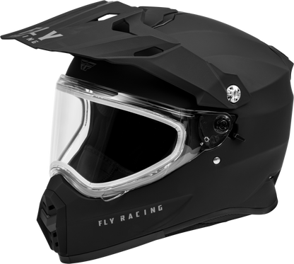 Fly Racing Trekker CW Solid Helmet Dual Shield Matte Black XS