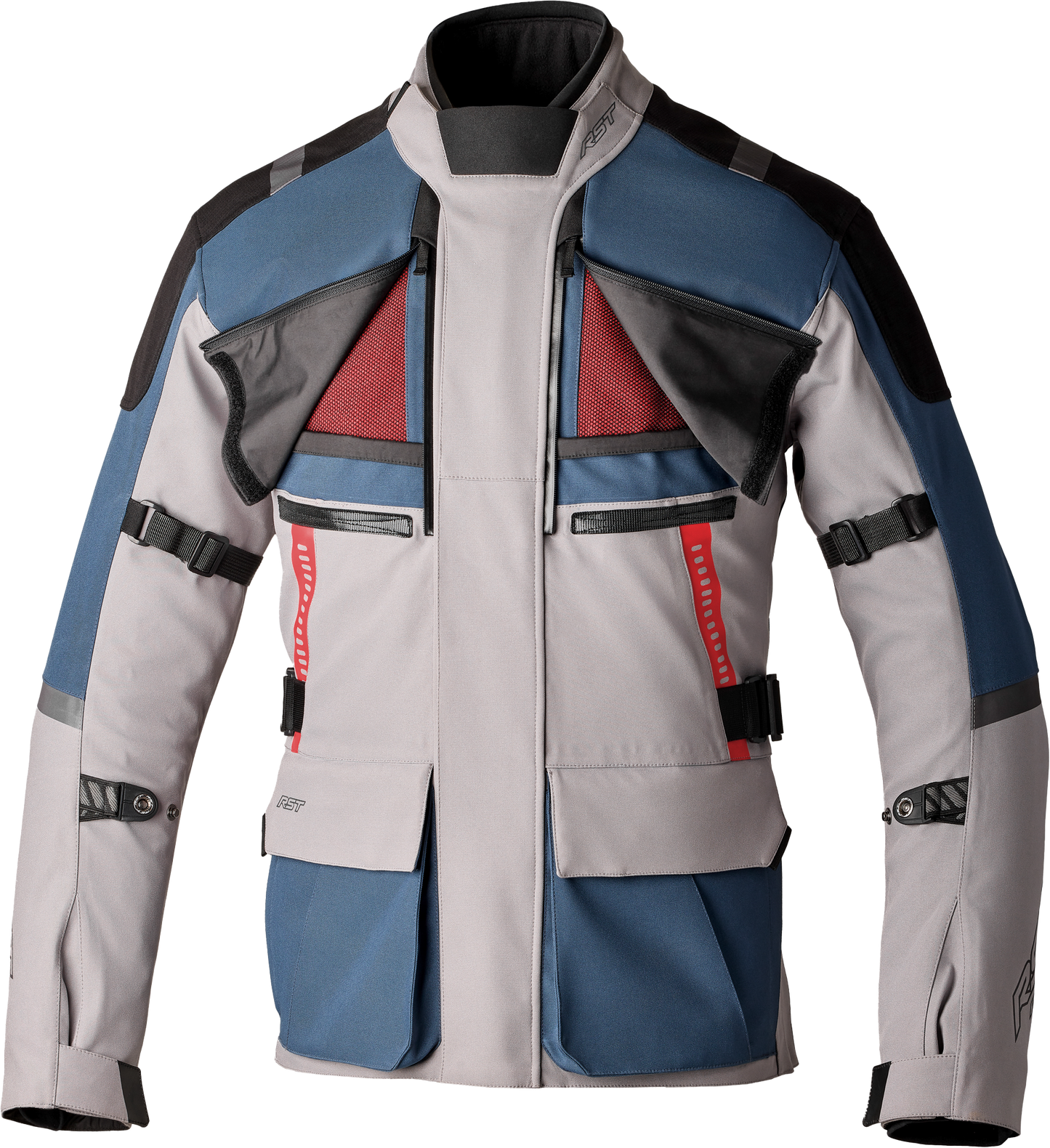 RST Ps Vulcan CE Jacket in Silver and Blue Textile XL - Part #103582SIL-46