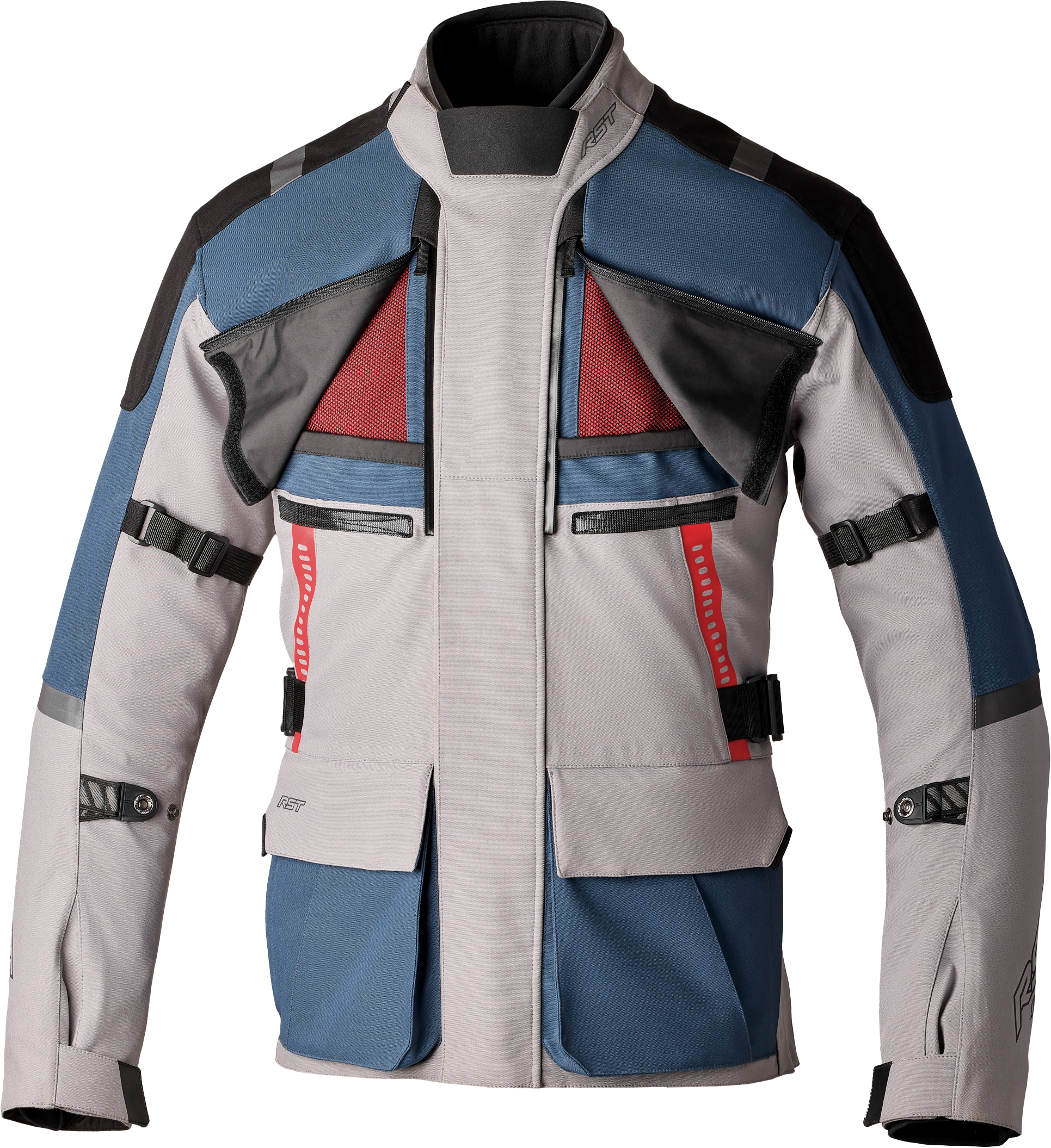 RST Ps Vulcan CE Jacket in Silver and Blue Textile XL - Part #103582SIL-46