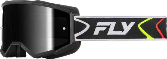Youth Zone Goggle Black/White W/Black Mirror/Smoke Lens