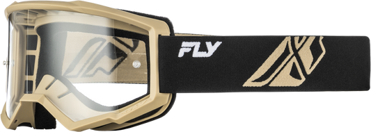 FLY RACING YOUTH FOCUS GOGGLE BLACK/KHAKI W/ CLEAR LENS'LENS