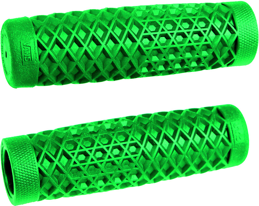 ODI Vans Cult V-Twin Grips Green 7/8 Inch – Classic Waffle Pattern Motorcycle Handlebar Grips