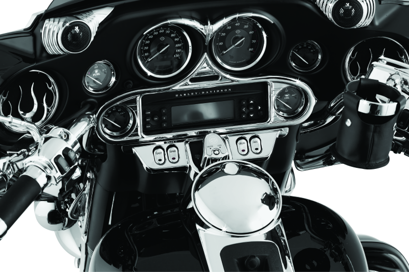 Kuryakyn Stereo Accent for 1996-2013 Harley-Davidson FL Touring Models Chrome - Part #kur3765