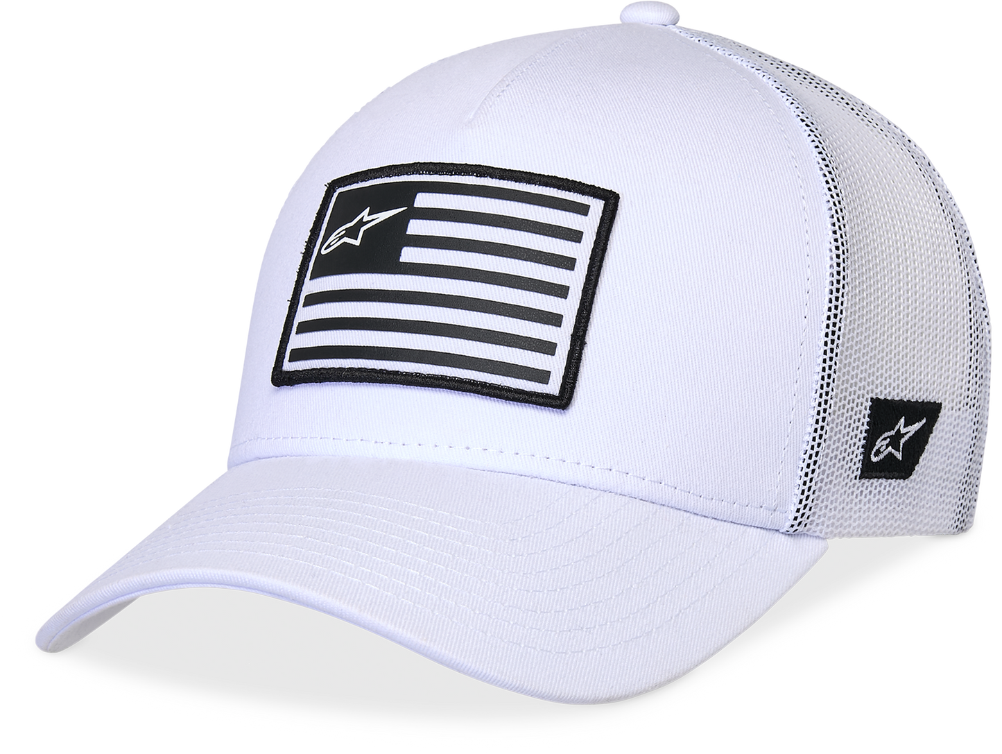 ALPINESTARS FLAG SNAPBACK HAT WHITE/WHITE