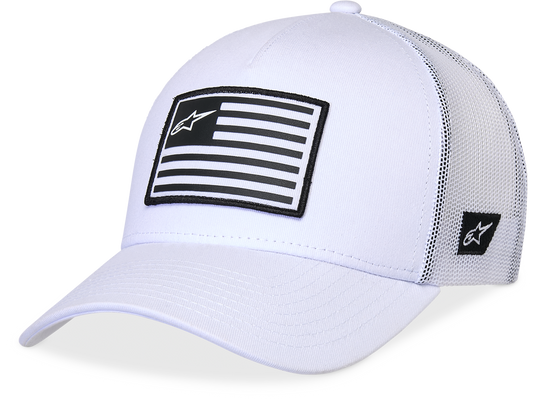 ALPINESTARS FLAG SNAPBACK HAT WHITE/WHITE