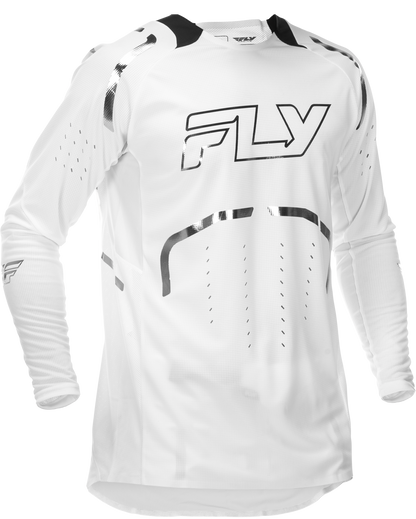 Fly Racing Evolution DST Le Flash Jersey White/Silver – Men’s Cycling Performance Jersey