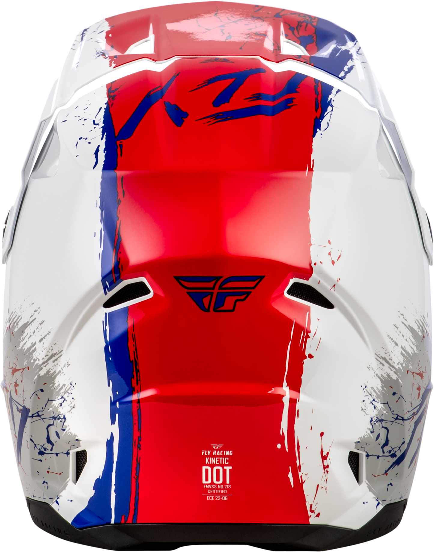 FLY Racing Youth Kinetic Drip Helmet Red/White/Blue YL - Lightweight Off-Road Motorcycle Helmet with Advanced Ventilation and Safety Features