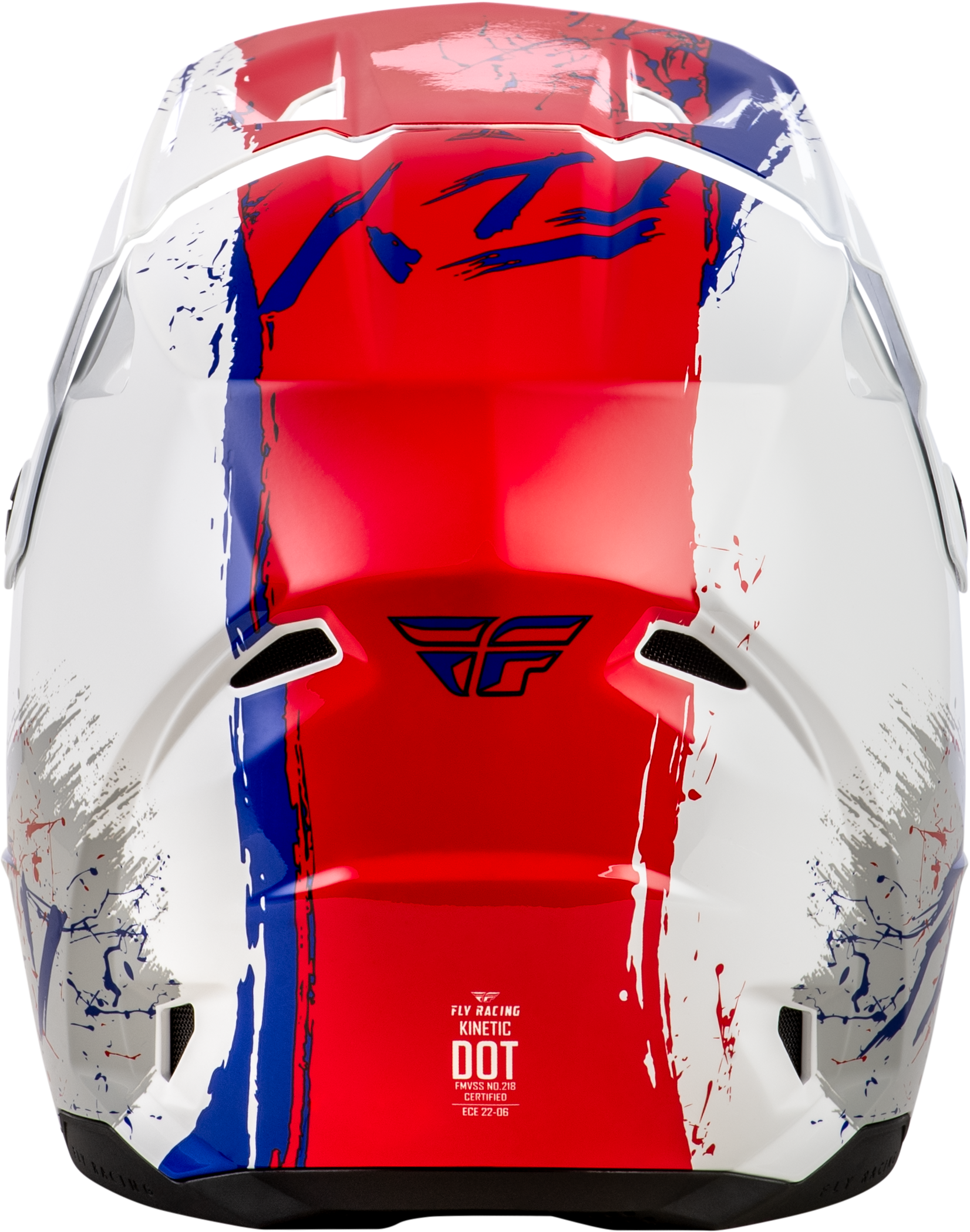 FLY Racing Youth Kinetic Drip Helmet Red/White/Blue YL - Lightweight Off-Road Motorcycle Helmet with Advanced Ventilation and Safety Features