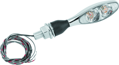 Kuryakyn Micro 1000 Dual Function LED Signal Light with Clear Lens and Chrome Finish - Part #kur2532