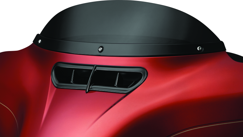 Kuryakyn Smooth Windshield Trim for 2014-2015 Harley Davidson Touring Models - Gloss Black Part #kur1389