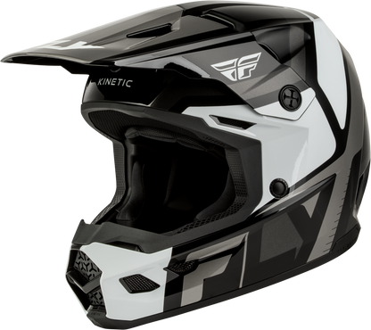 Youth Kinetic Scrap Helmet Black/White/Grey Yl