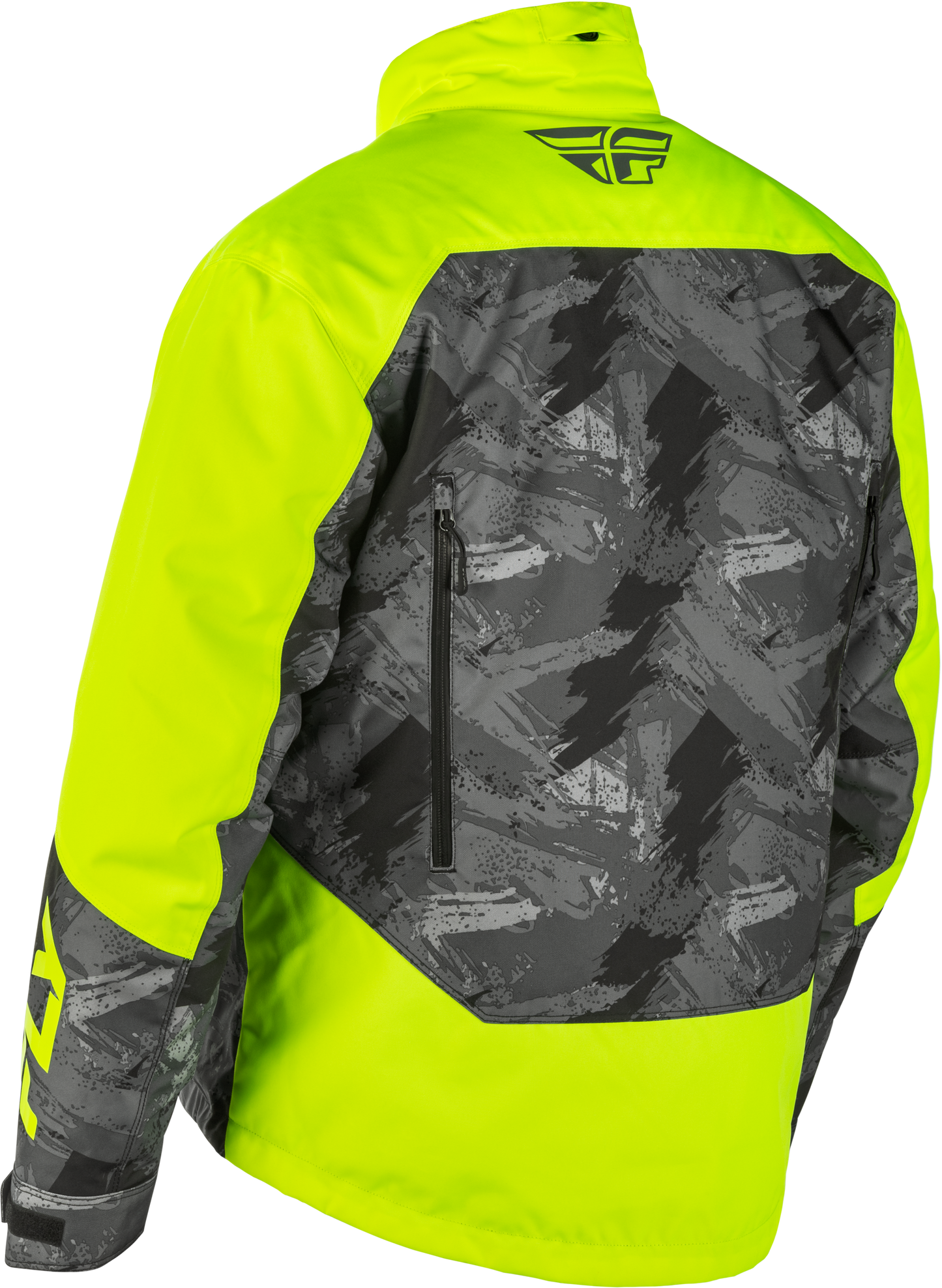 Fly Racing Snx Pro Jacket Hi Vis/Black Large – Adult Snowboarding & Skiing Shell with Thermal Liner