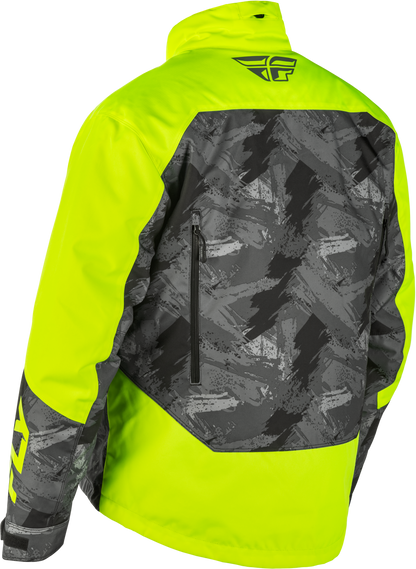 Fly Racing Snx Pro Jacket Hi Vis/Black Large – Adult Snowboarding & Skiing Shell with Thermal Liner