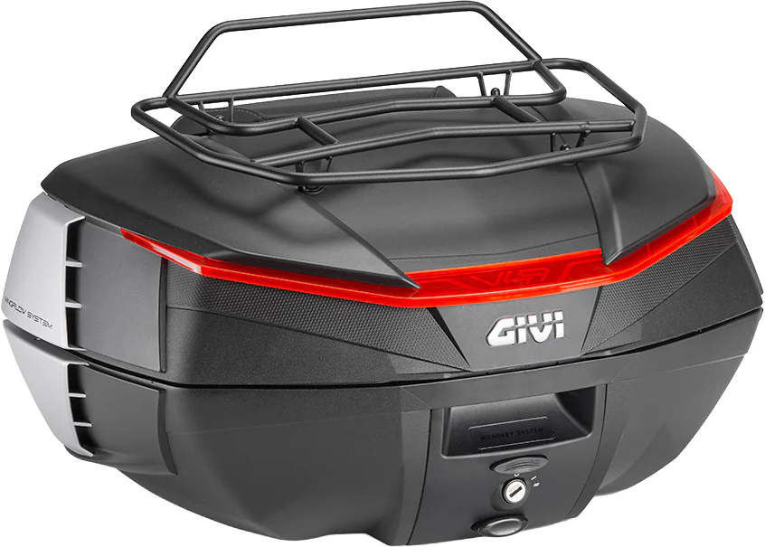 GIVI E256 Top Case Rack for V49 Top Cases - Durable Black Metal Mounting Bracket