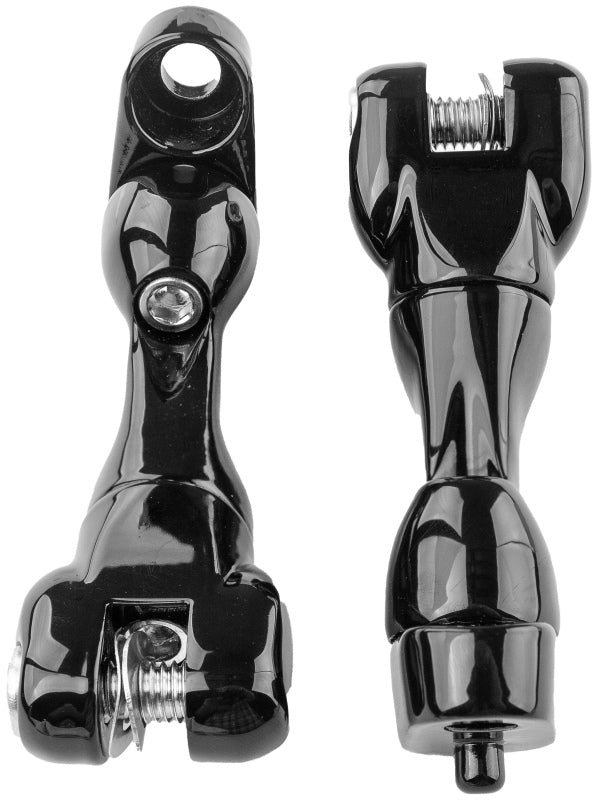 Kuryakyn Adjustable Passenger Peg Mounts for Harley-Davidson Touring and Indian Models - Gloss Black