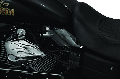Kuryakyn Saddle Shields Heat Deflectors for Harley Davidson Dyna Models (2004-2006) with Smoke Reflective Tint