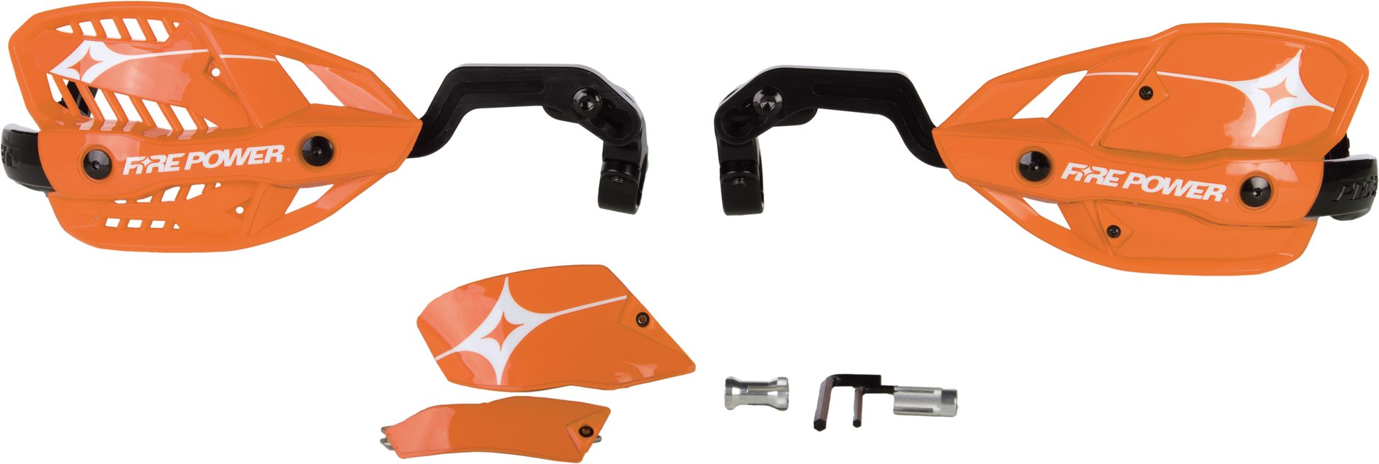 Fire Power 1 1/8-inch Closed Handguard Orange - Probend Design with Center Reach Mounts and Shield Ventilation