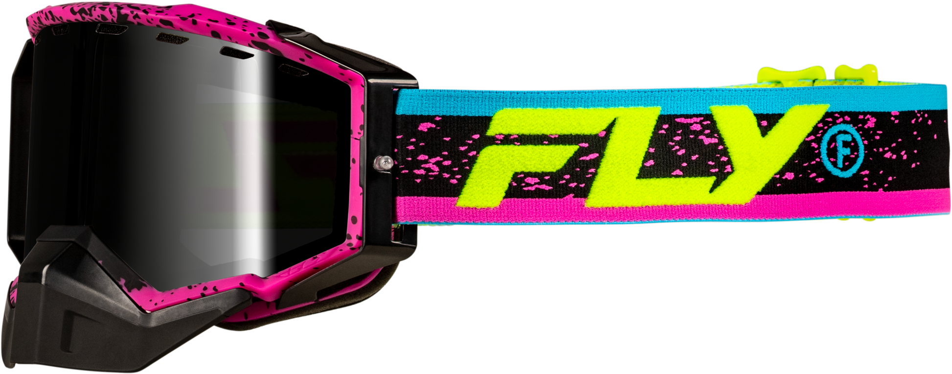 Fly Racing Zone Snow Goggle Pink/Black with Pink Mirror and Rose Lens