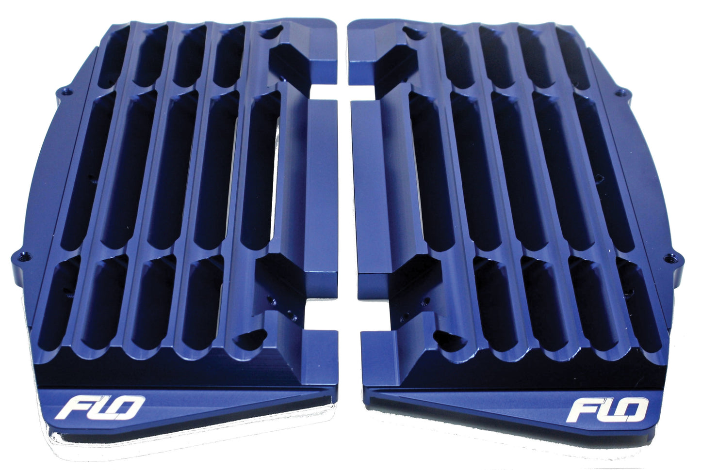 FLO Motorsports High Flow Radiator Braces for KTM 350 and 500 Models - Blue (Part Number: FLO750BLU)