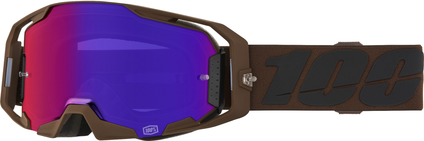 100 Percent Armatic Goggle with Salcedo Silver Mirror Lens – MX Motocross Goggles