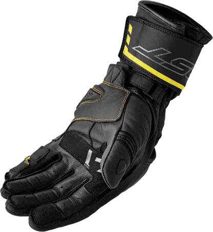 RST S1 Leather Gloves for Men and Women - Black and Yellow, Size 2XL